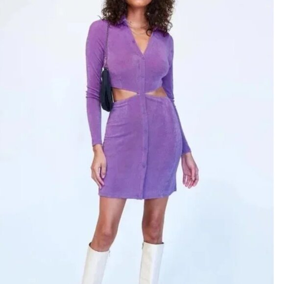 NWT Morning Mist Cut Out Mini Dress - Picture 4 of 9